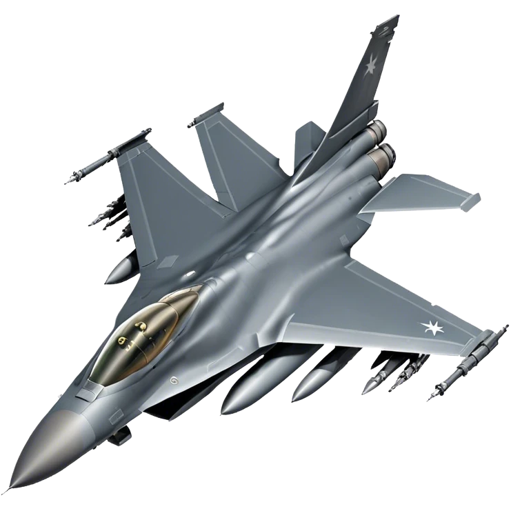 F-16 Fighting Falcon - General Dynamics (Stealth grey) emoji