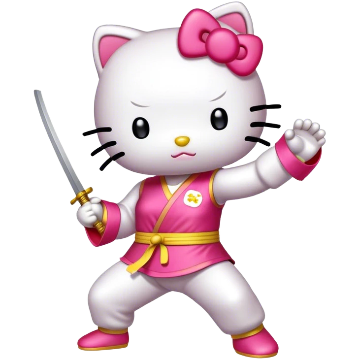 Hello kitty Kung fu emoji