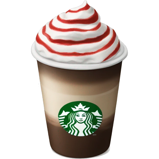 Peppermint mocha starbucks red  emoji