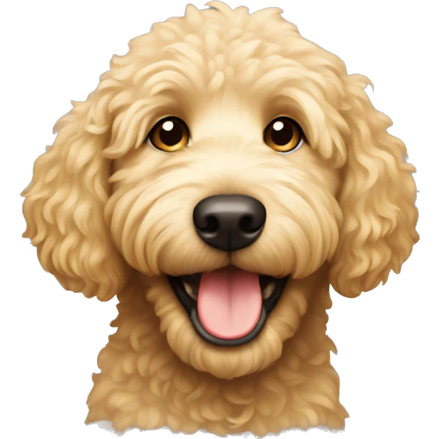 Smiling golden doodle emoji
