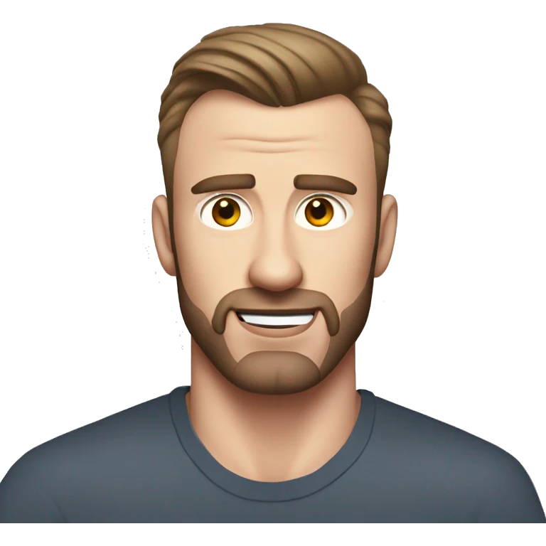 chris evans shaved face emoji