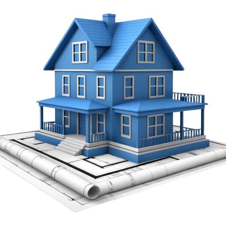 architect blueprints of a house only on paper emoji