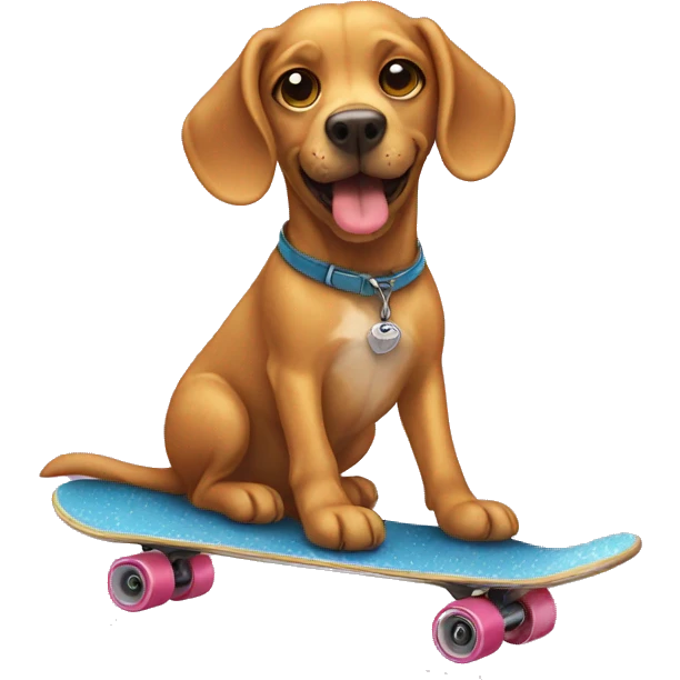 Dog and skate emoji