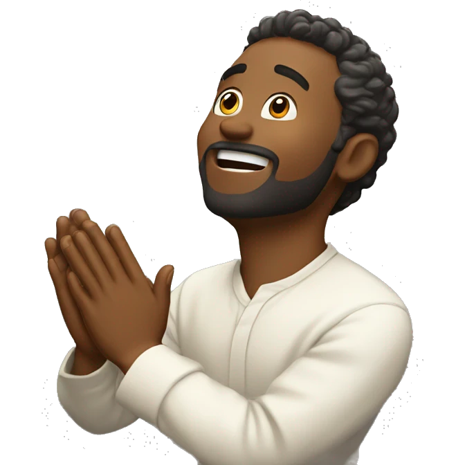 Man praising god emoji