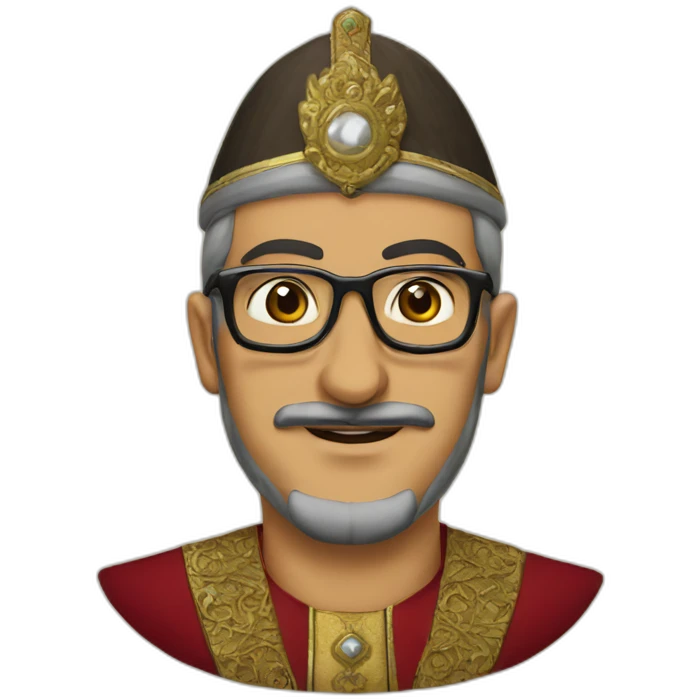 ottoman sultan wearing glasses emoji