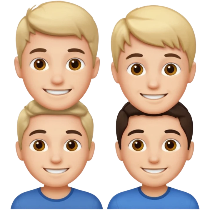 Enfants garçons portrait  emoji