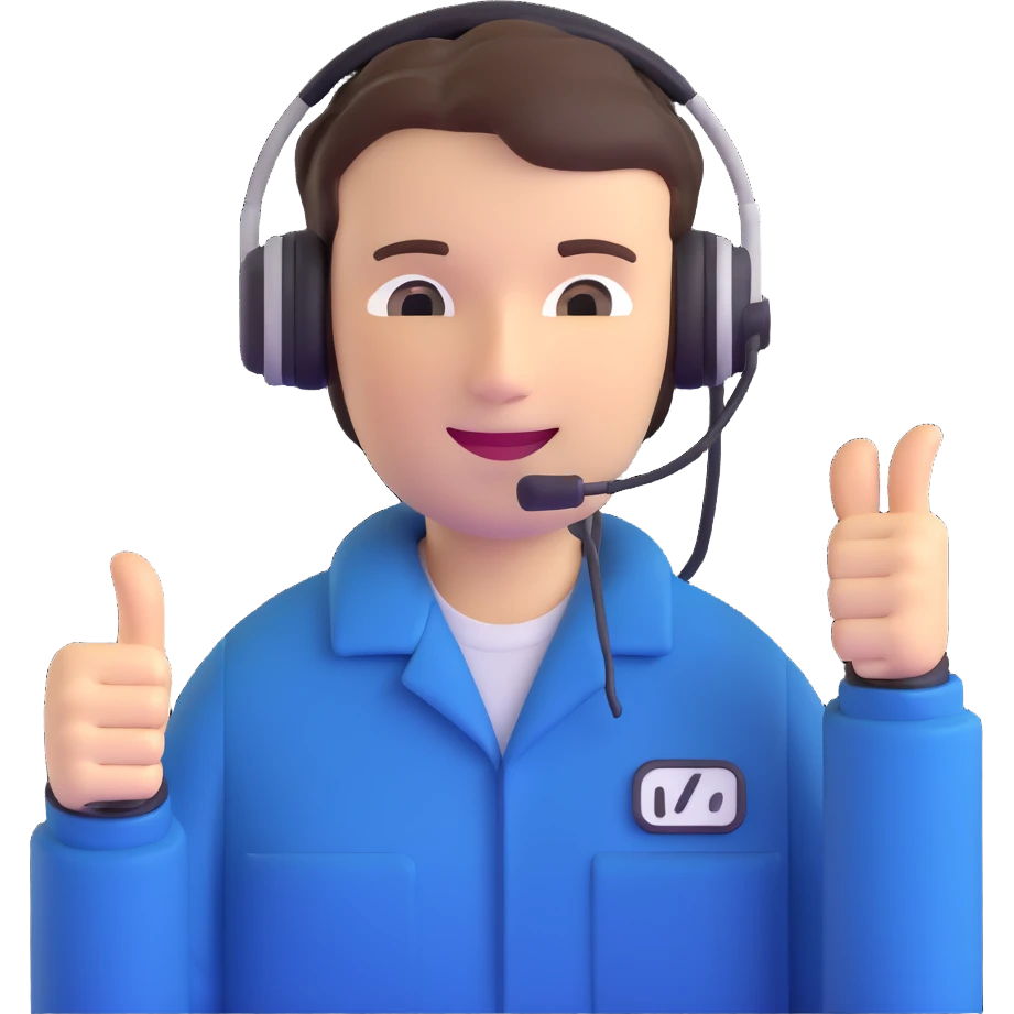 NOC technician giving a thumbs up emoji