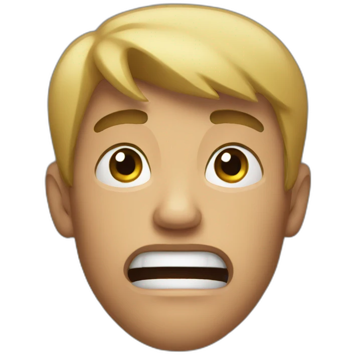 freaking scared young man emoji