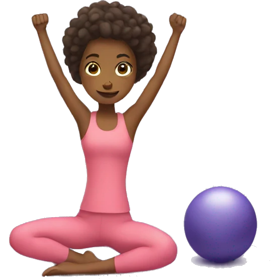 Girl doing Pilates  emoji