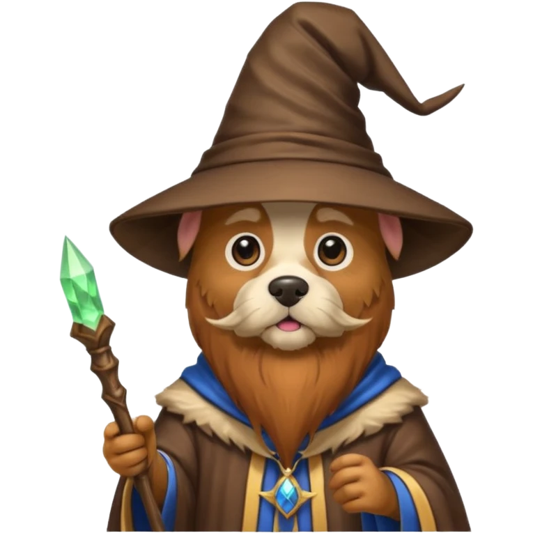 Dog wizard emoji