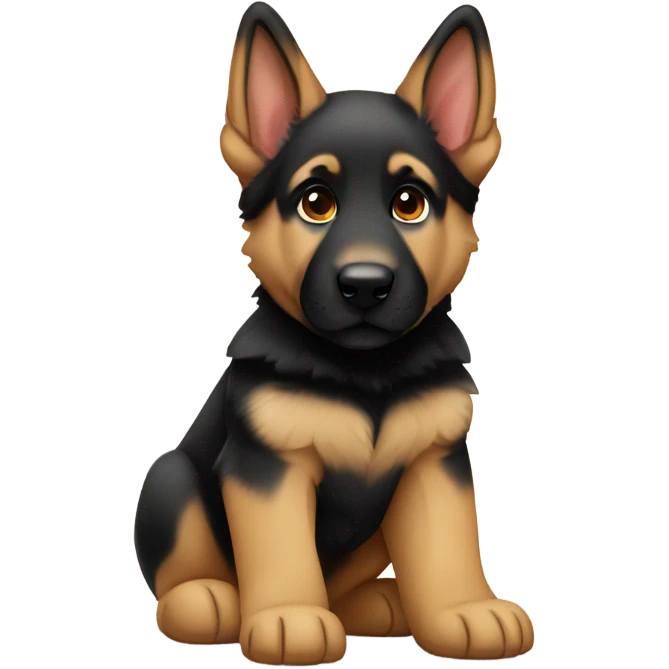 German shepherd puppy emoji