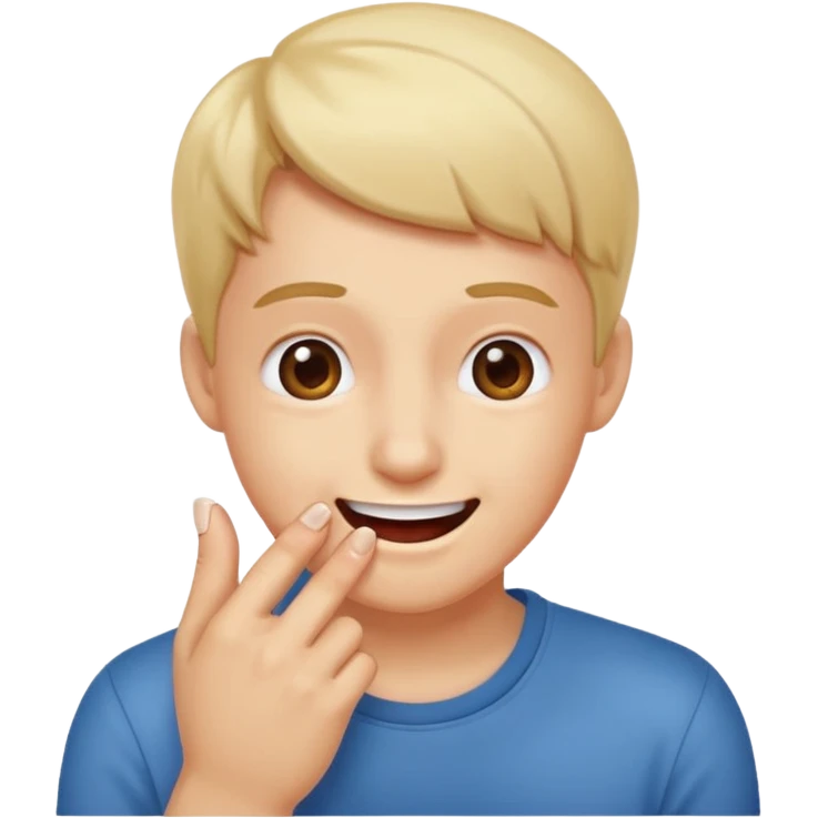 Emoji gêne et content qui mort son ongle emoji