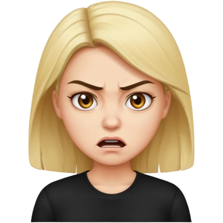Beautiful woman angry and sick of idiots emoji