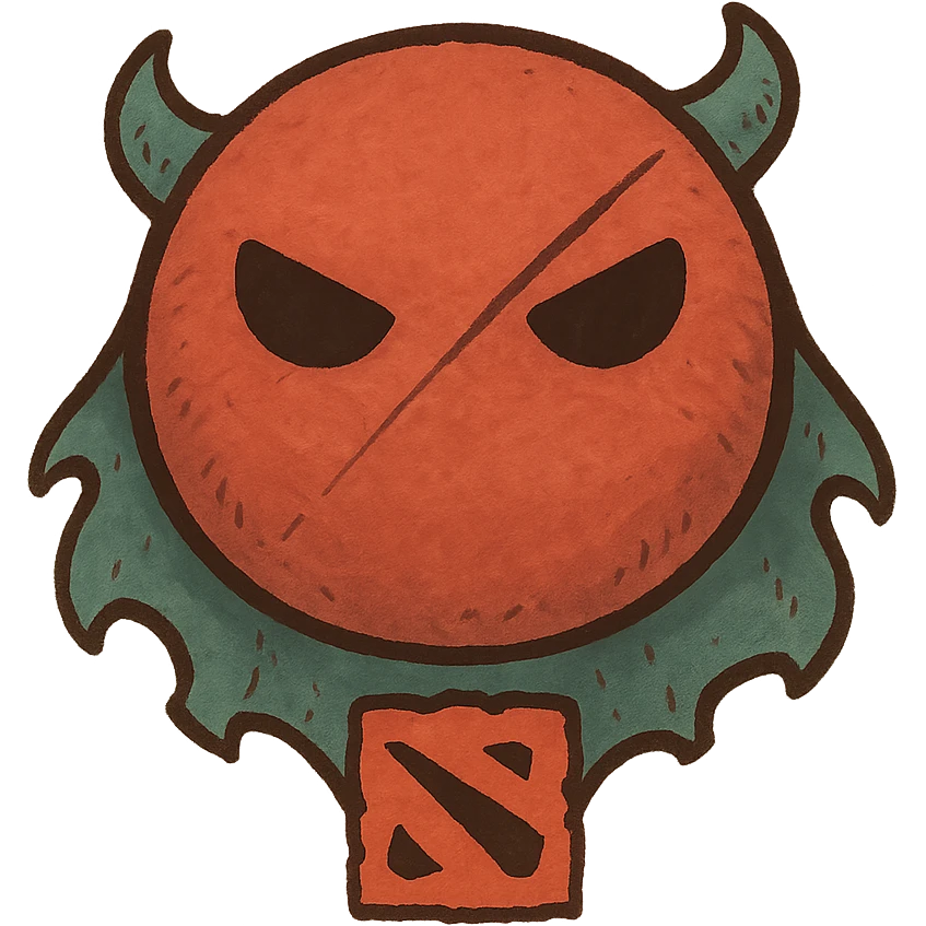 ghibli style emoji inspired by Dota 2, fantasy game style, no background emoji