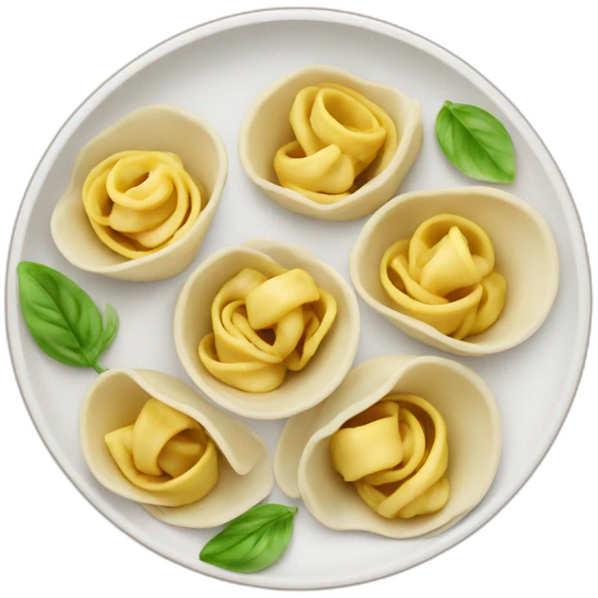 Plate with Tortellini emoji