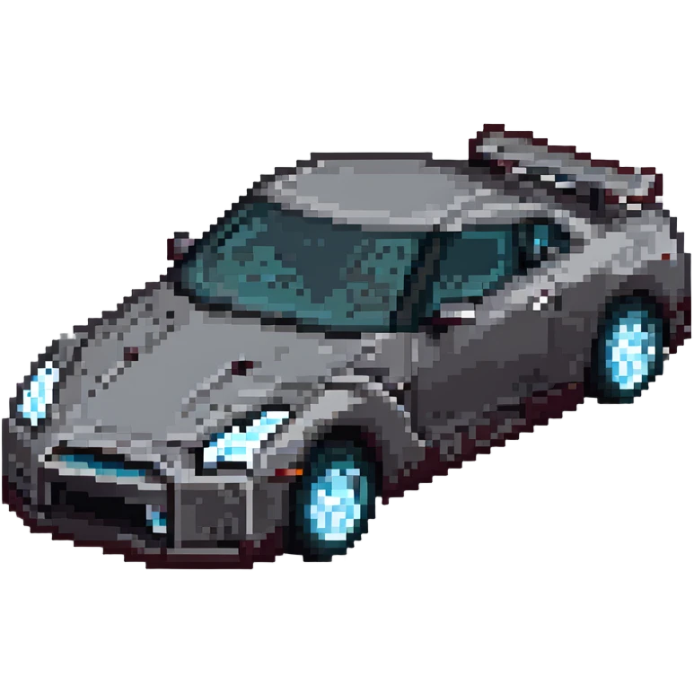 blocky Minecraft Nissan GTR sports car emoji