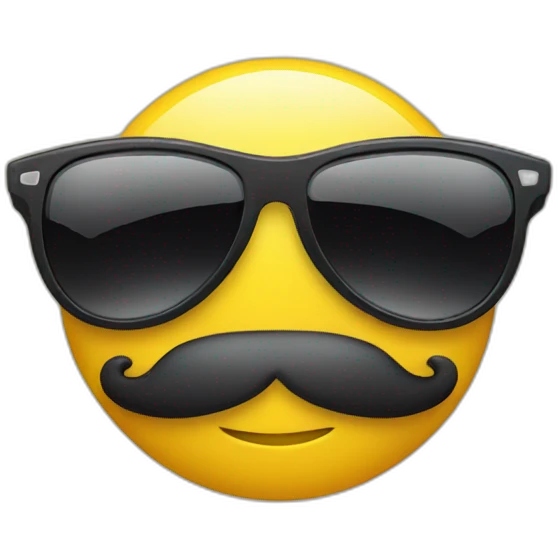 Car wearing sunglasses emoji