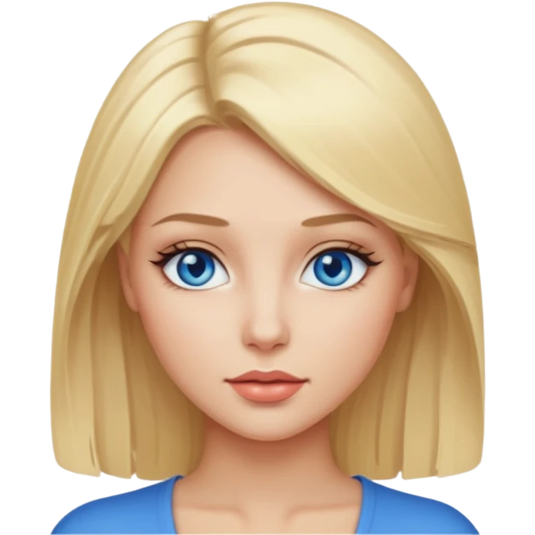 blonde hair blue eyes woman sexy look emoji