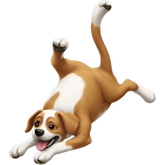 Dog doing a backflip  emoji