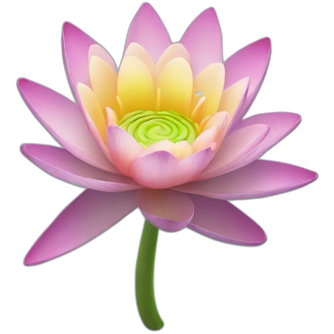 Waterlily with rainbow colors emoji