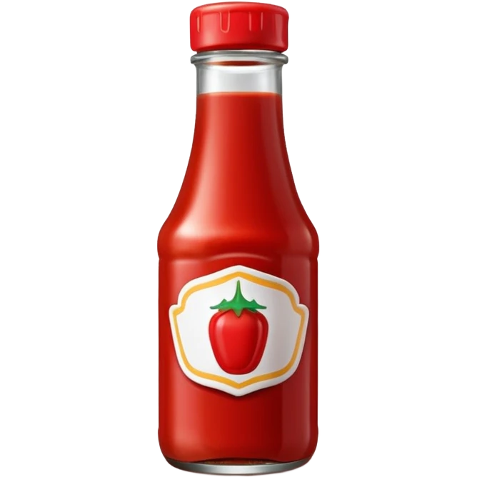 Glass Bottle of ketchup emoji