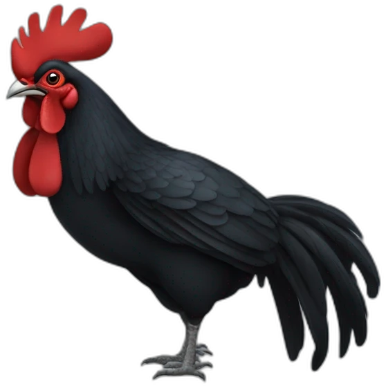 Big Black Coq emoji