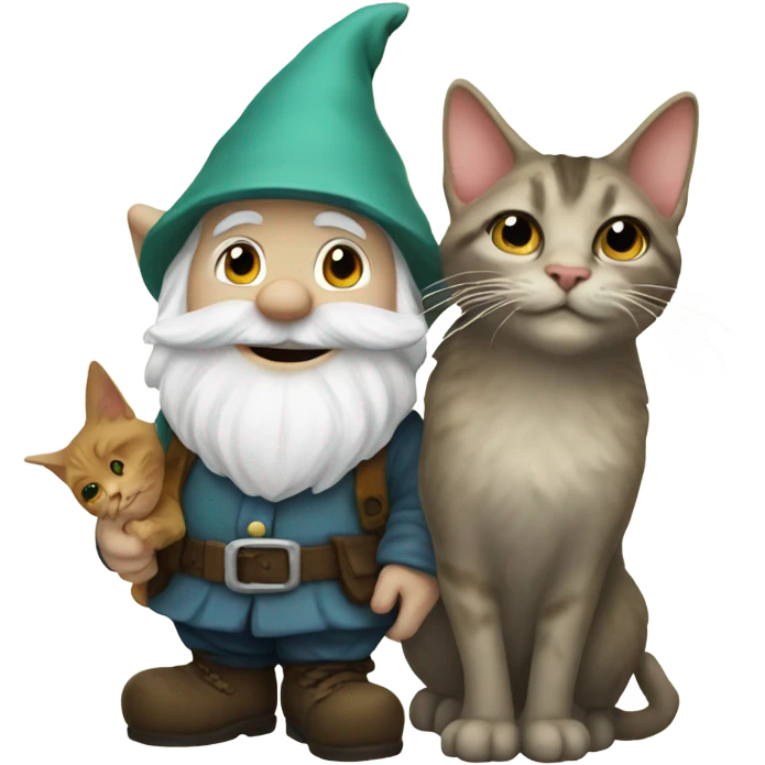 Gnome with cat emoji