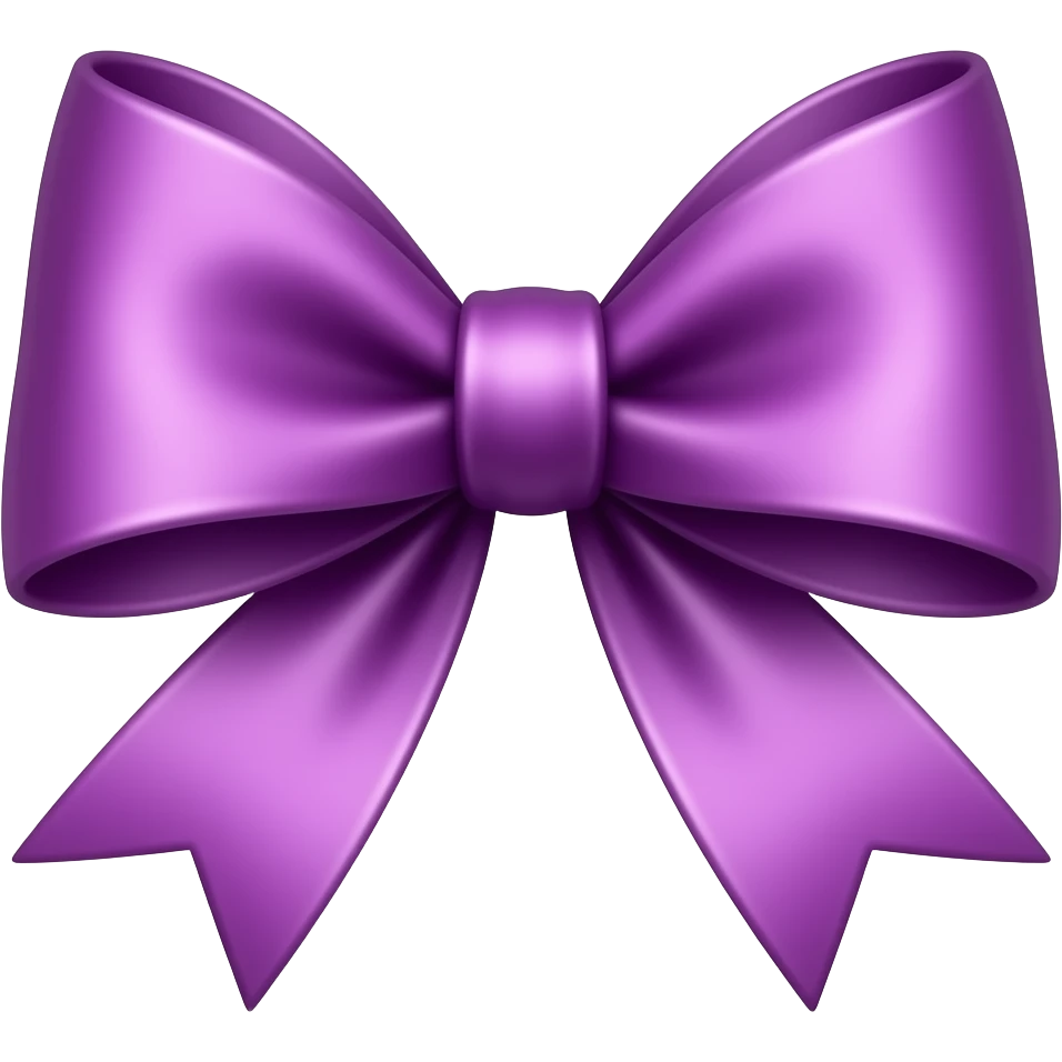 Purple bow emoji