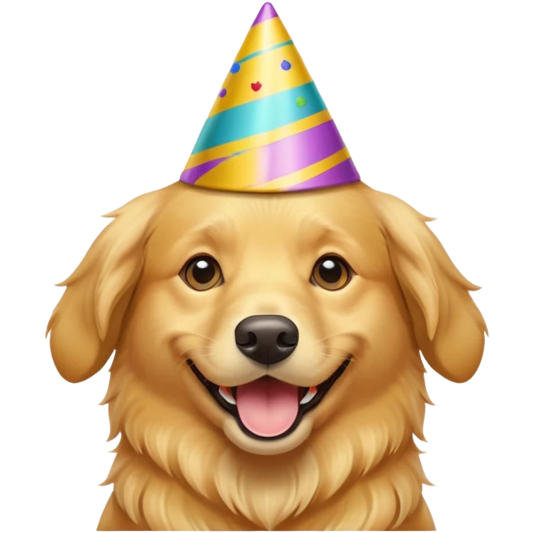 Golden retriever birthday emoji