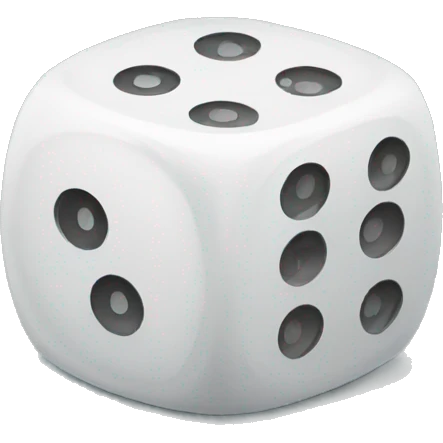 two dice, both being rolled emoji