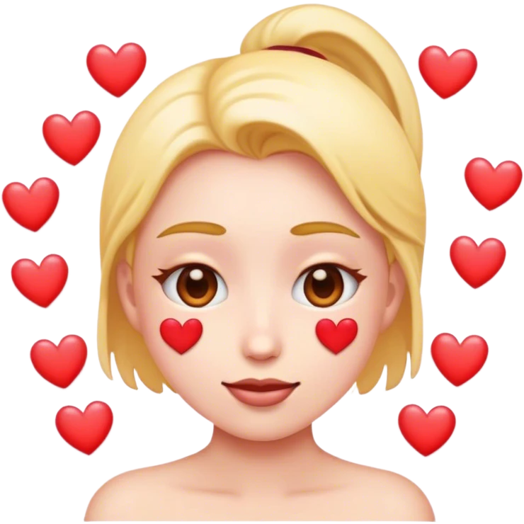 emoji face hearts instead of eyes emoji