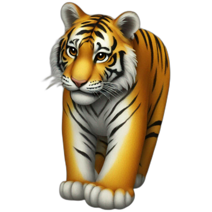 tiger on trousers emoji