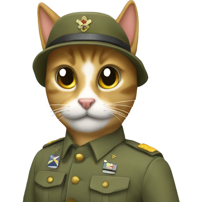 gato soldado emoji