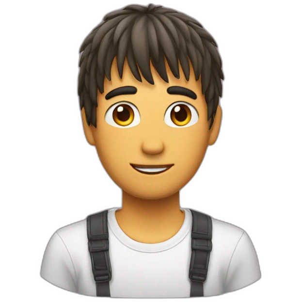Chico con flequillo emoji