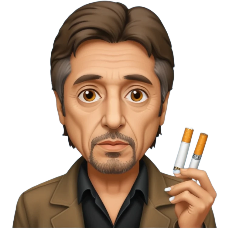 draw me al pacino from godfather with cigarretes emoji