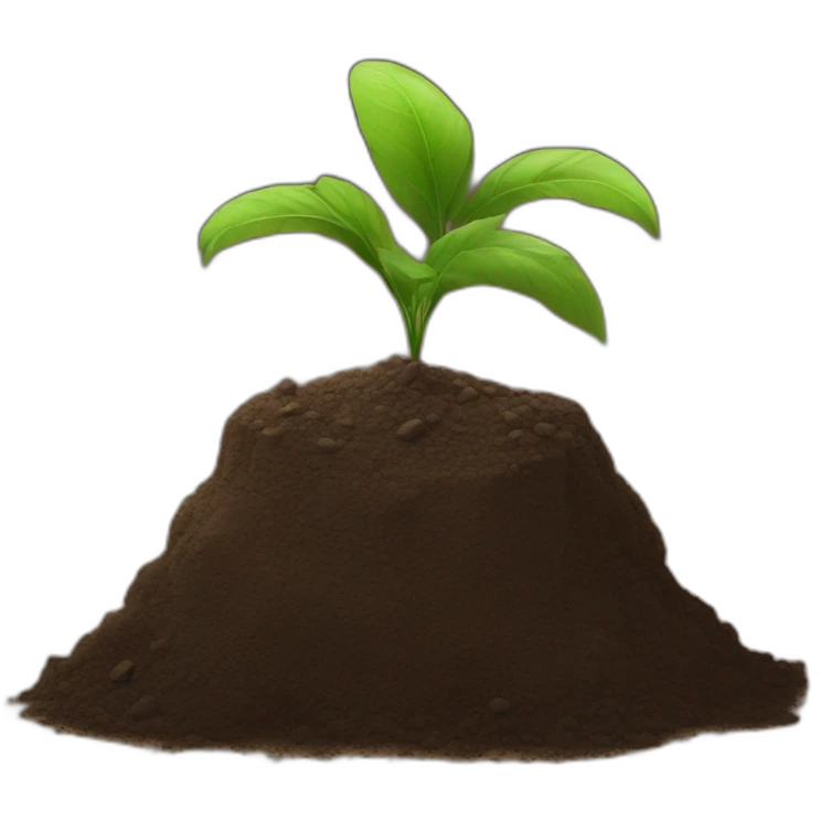 Block of dirt emoji