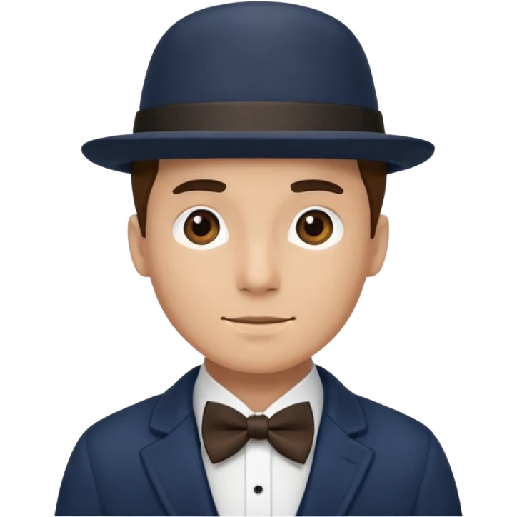 Bow Ties, Coats, and hat, man emoji