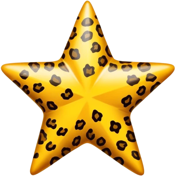 Una estrella con estampado de leopardo  emoji
