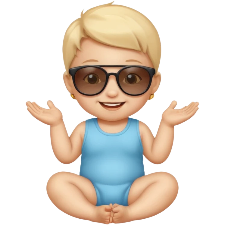Baby with sunglasses emoji