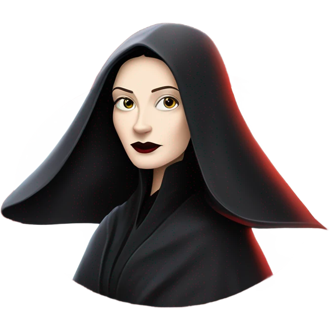 Jedi teen Morticia Addams racing on an antigrav red imperial patrol space speeder  emoji
