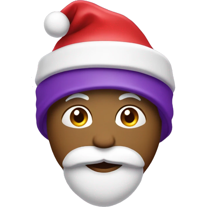 Purple Heart wearing a red santa hat emoji