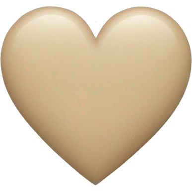 Heart in beige emoji