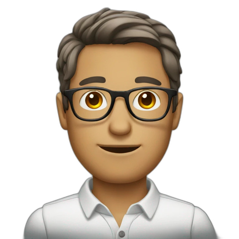 Guy with glasses emoji