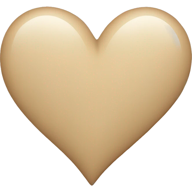 beige heart emoji