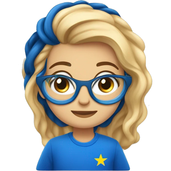 eu sou um menino com pele clara com cabelo loiro e olho azul emoji