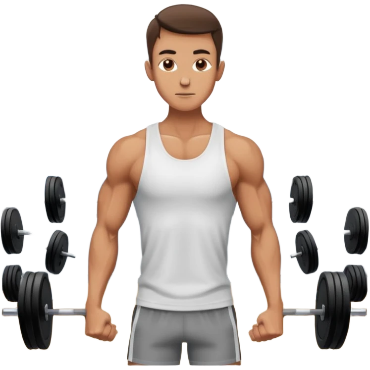 training gym skinny man emoji