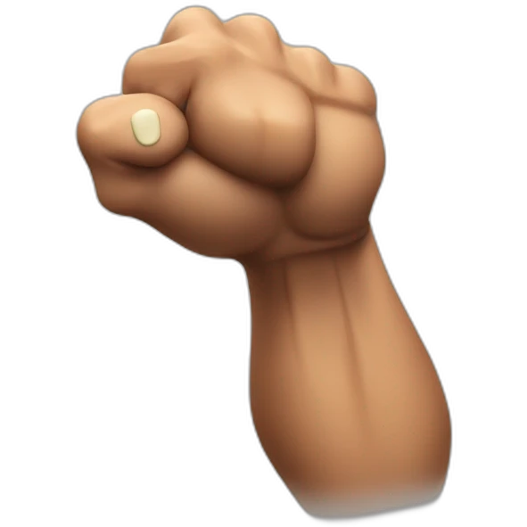 muscular arm with a flash emoji