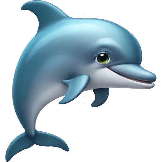Dolphin with sad eyes emoji