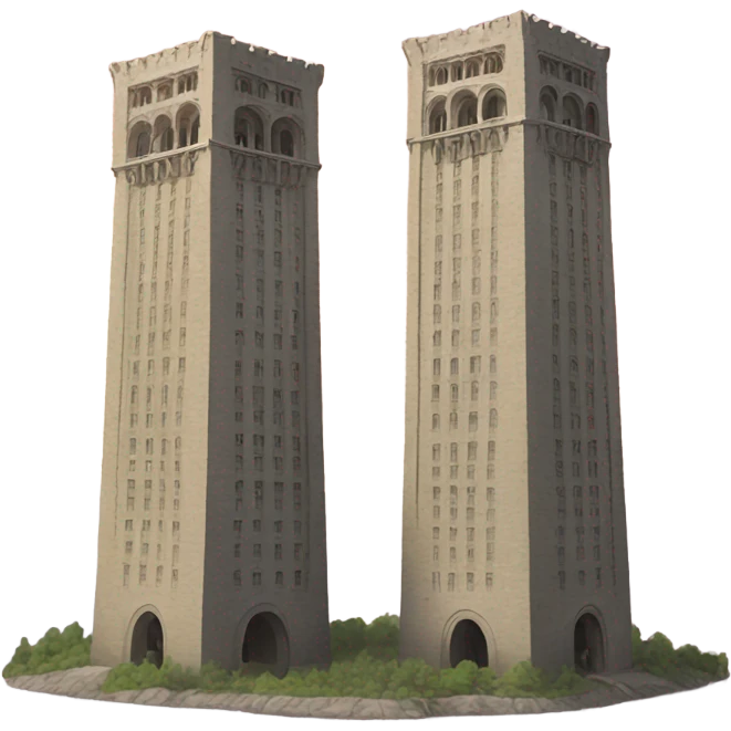 Two towers next to each other emoji