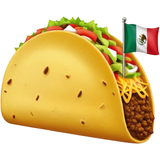 Mexico flag and taco emoji